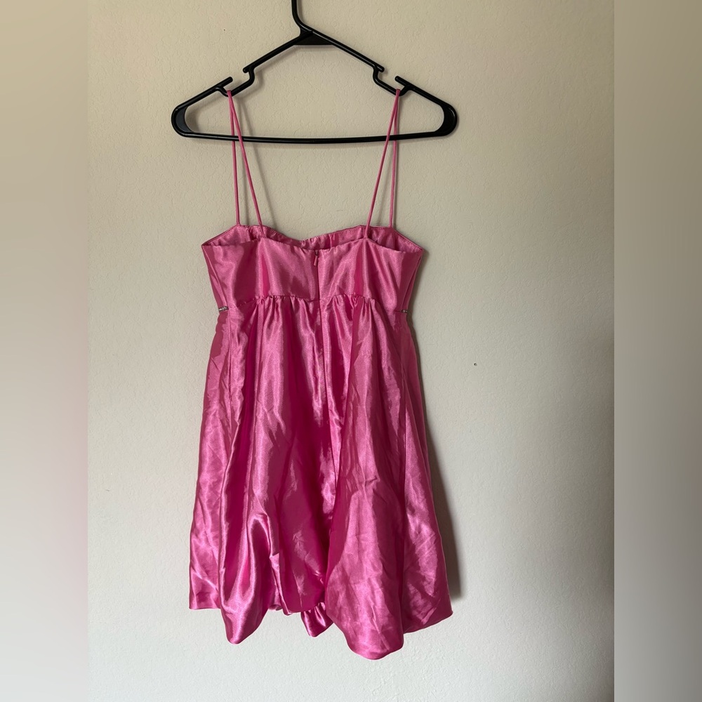 Y2K Jessica McClintock Rhinestone Embellished Bubble Hem Mini Dress - Picture 7 of 11